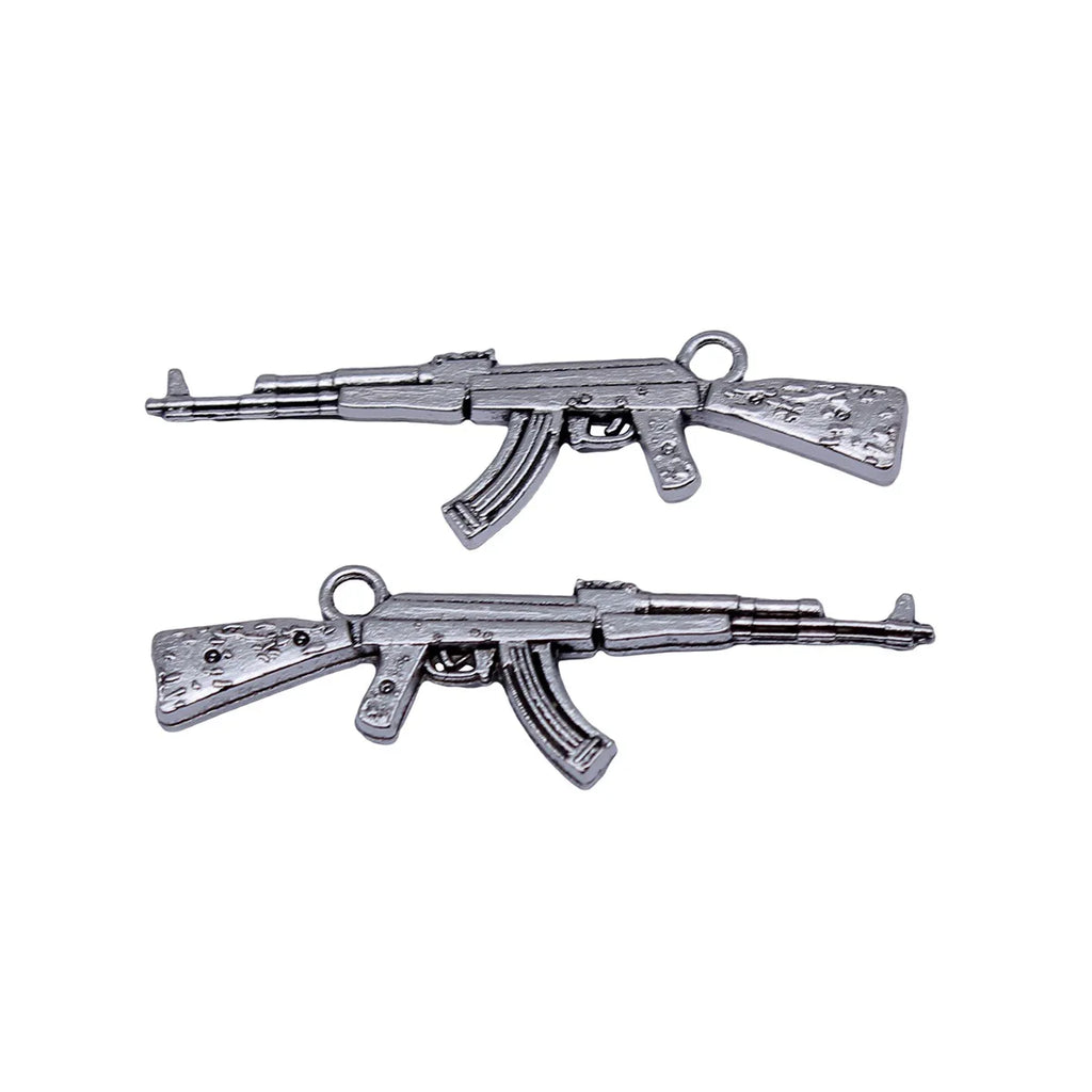 44x15mm 2.7g Antique Silver Zinc Alloy Gun charm pendant for DIY bracelet necklace jewelry making