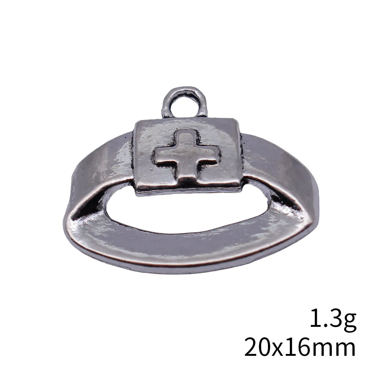 20x16mm 1.3g Antique Silver Zinc Alloy Nurse Hat Nurse Cap Charm Pendant for DIY Necklace Earring Bracelet Making