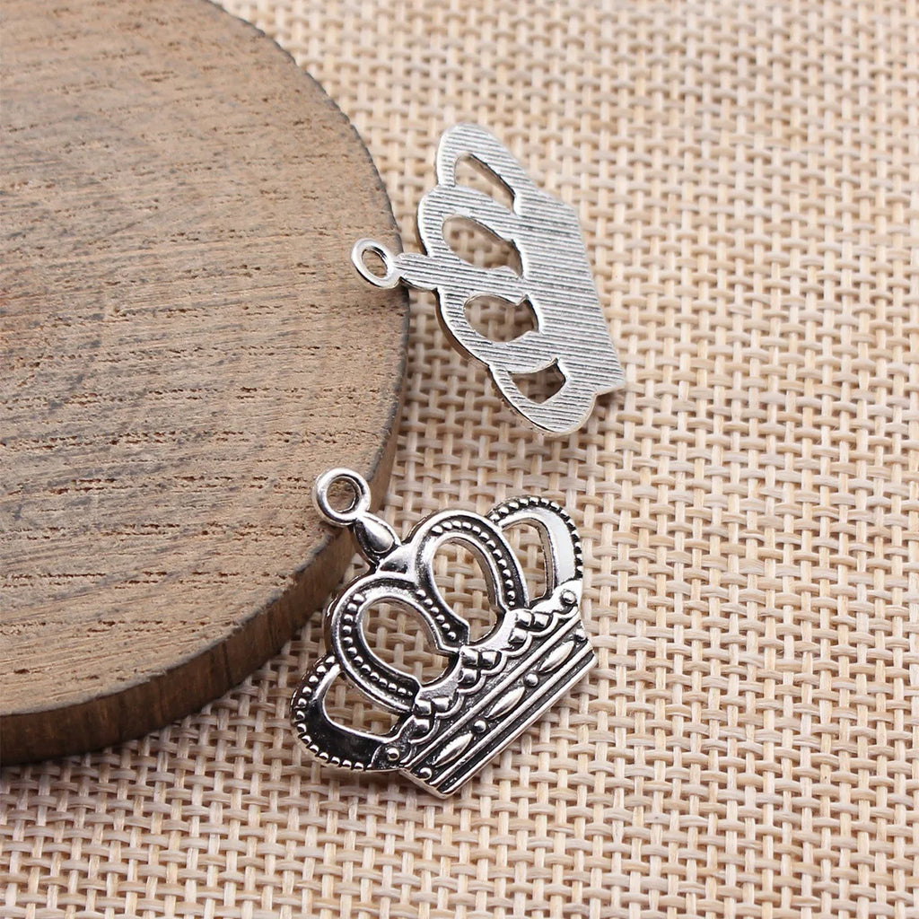 27x24mm 2.3g Multicolor Zinc Alloy Crown Charm Pendant for DIY Bracelet Necklace Jewelry Making