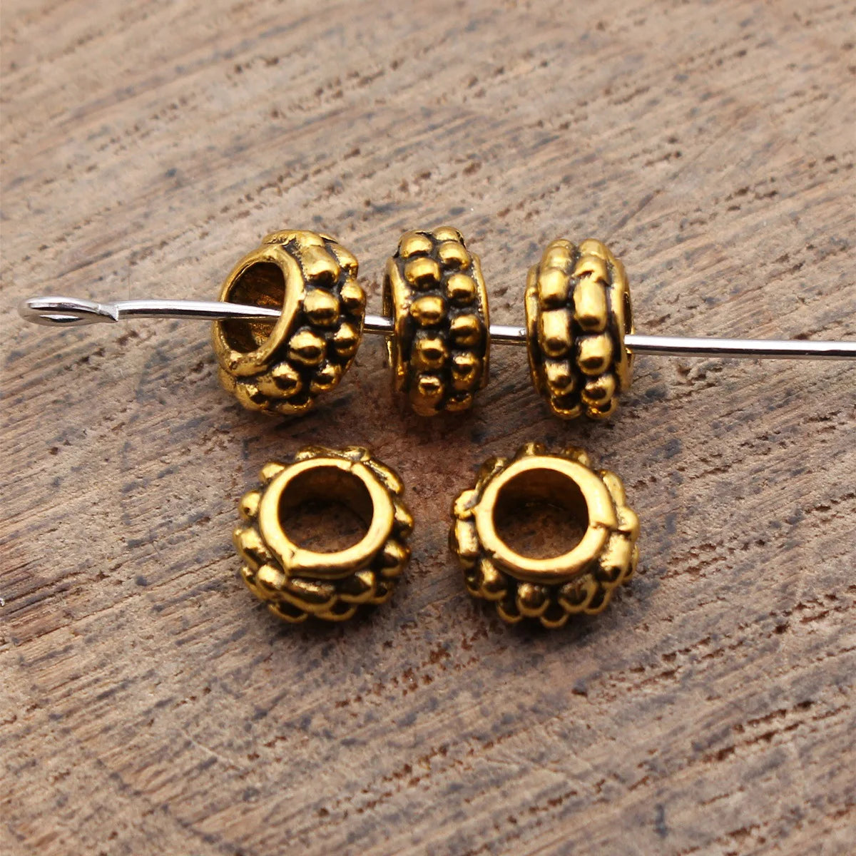 7x6.6x3.7mm 0.38g Multicolor Zinc Alloy Convex Dot Spacer Beads for Bracelet Necklace Jewelry Making