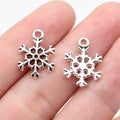 17x13mm 0.69g Antique Silver Zinc Alloy Snowflake Charm Pendant for DIY Necklace Bracelet Earrings