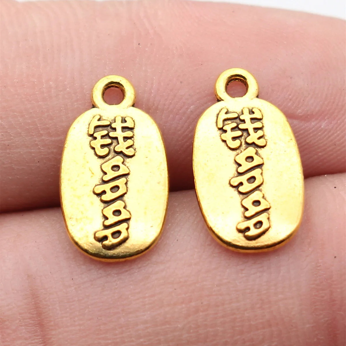 16x9.2mm 1.1g Antique Gold Zinc Alloy Money Tag Charm Pendant for DIY Bracelet Necklace Jewelry