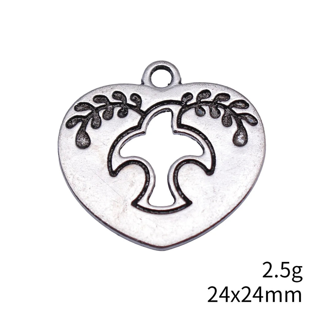 24x24mm 2.5g Antique Silver Zinc Alloy Peace Dove Charm Pendant for DIY Necklace Bracelet Making
