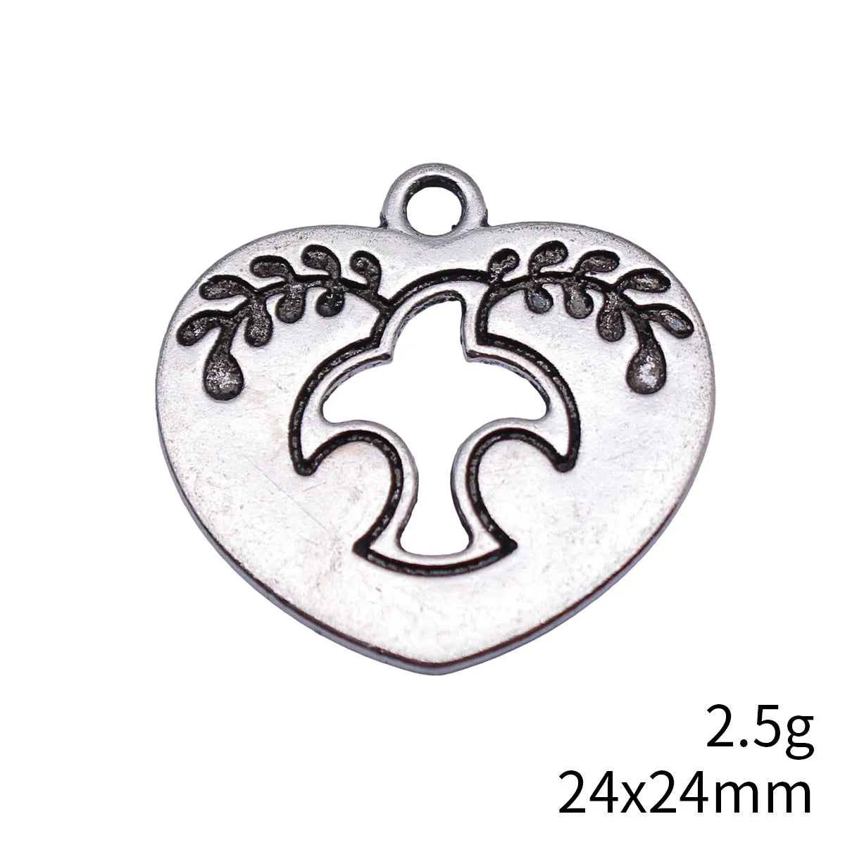 24x24mm 2.5g Antique Silver Zinc Alloy Peace Dove Charm Pendant for DIY Necklace Bracelet Making