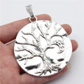 85x65mm 19.4g Antique Silver Zinc Alloy Moon and Tree Night Scene Charm Pendant for DIY Jewelry Making