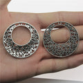 41x41mm 6.1g Multicolor Zinc Alloy Flower Wreath Earring Charms for DIY Earring Jewelry Making