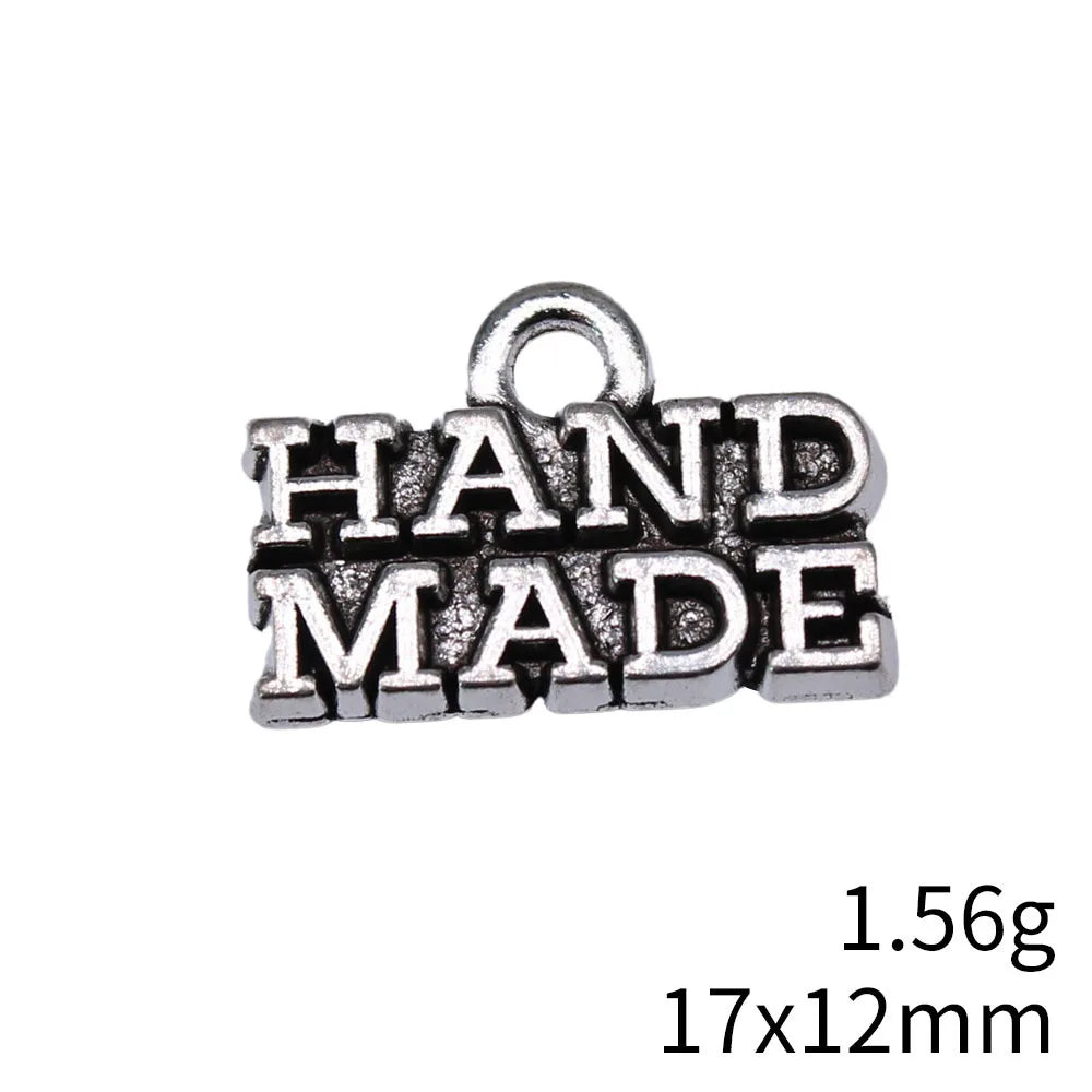 17x12mm 1.56g Antique Silver Zinc Alloy Hand Made Charm Pendant for DIY Necklace Bracelet Making