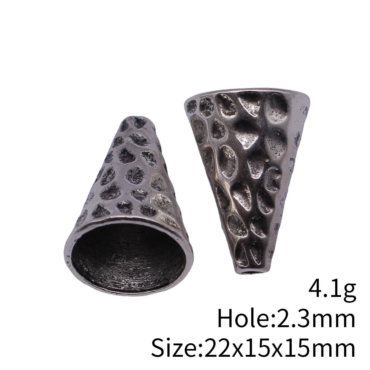 22x15x15mm 4.1g Multicolor Zinc Alloy Hammered Cone Tassel Cap Jewelry Findings for DIY Tassel Making