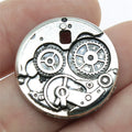 25x25mm 4.3g Multicolor Zinc Alloy Gear Charm Pendant for DIY Steampunk Jewelry Making