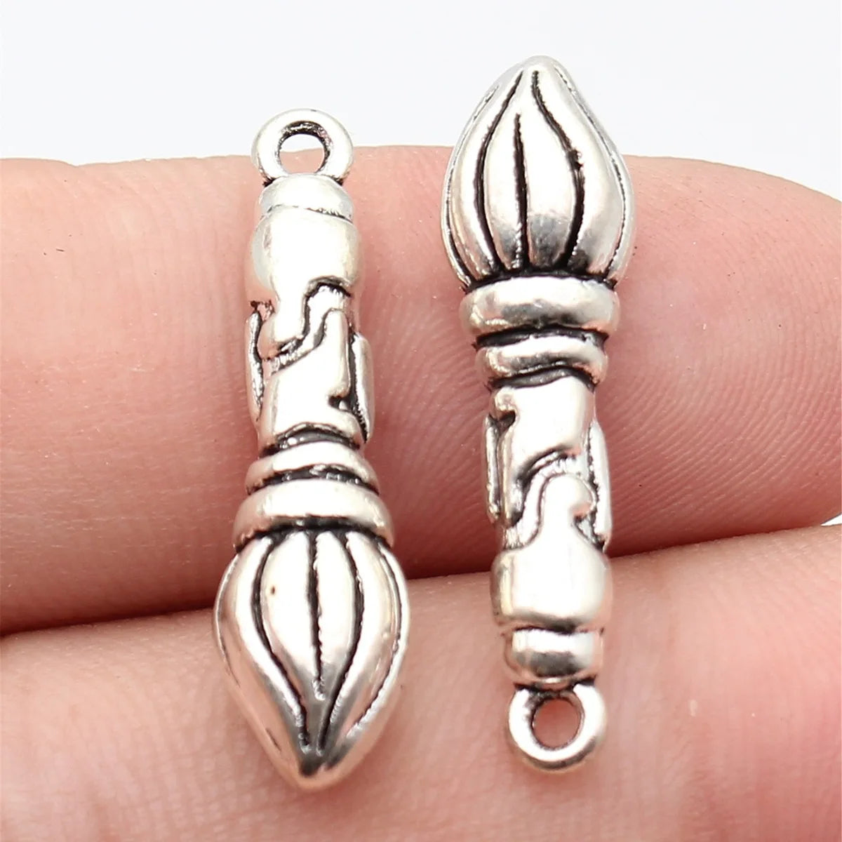 30x7.9x7.4mm 4g Multicolor Zinc Alloy Paint Brush Charm Pendant for DIY Necklace Jewelry Making