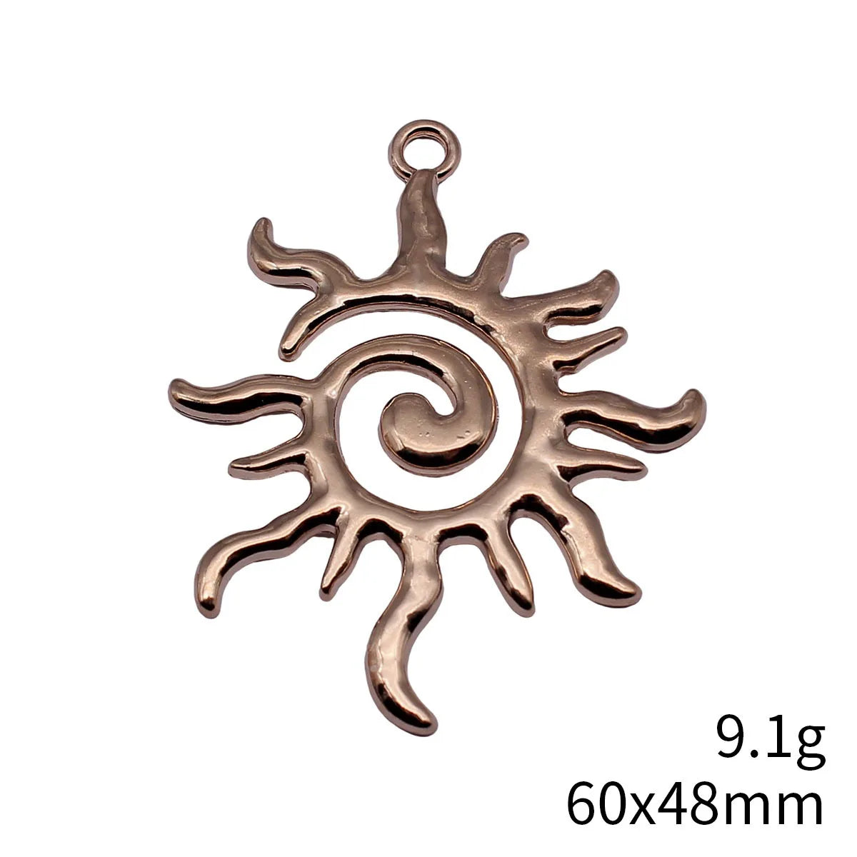 60x48mm 9.1g Multicolor Zinc Alloy Sun Charm Pendant for DIY Necklace Bracelet Earring Making