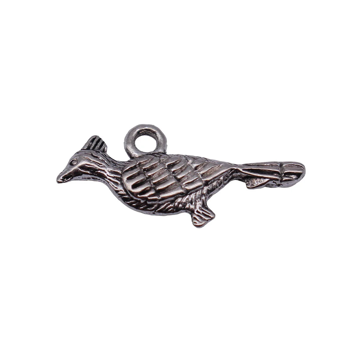 24x14mm 1.3g Antique Silver Zinc Alloy Roadrunner Bird Charm Pendant for DIY Necklace Bracelet Making