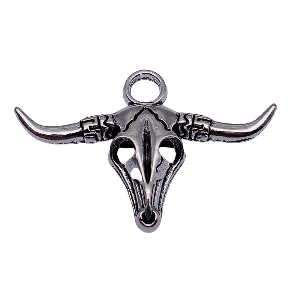 46x30mm 2.8g Multicolor Zinc Alloy Bull Skull Bull Head charm pendant for DIY necklace bracelet jewelry making