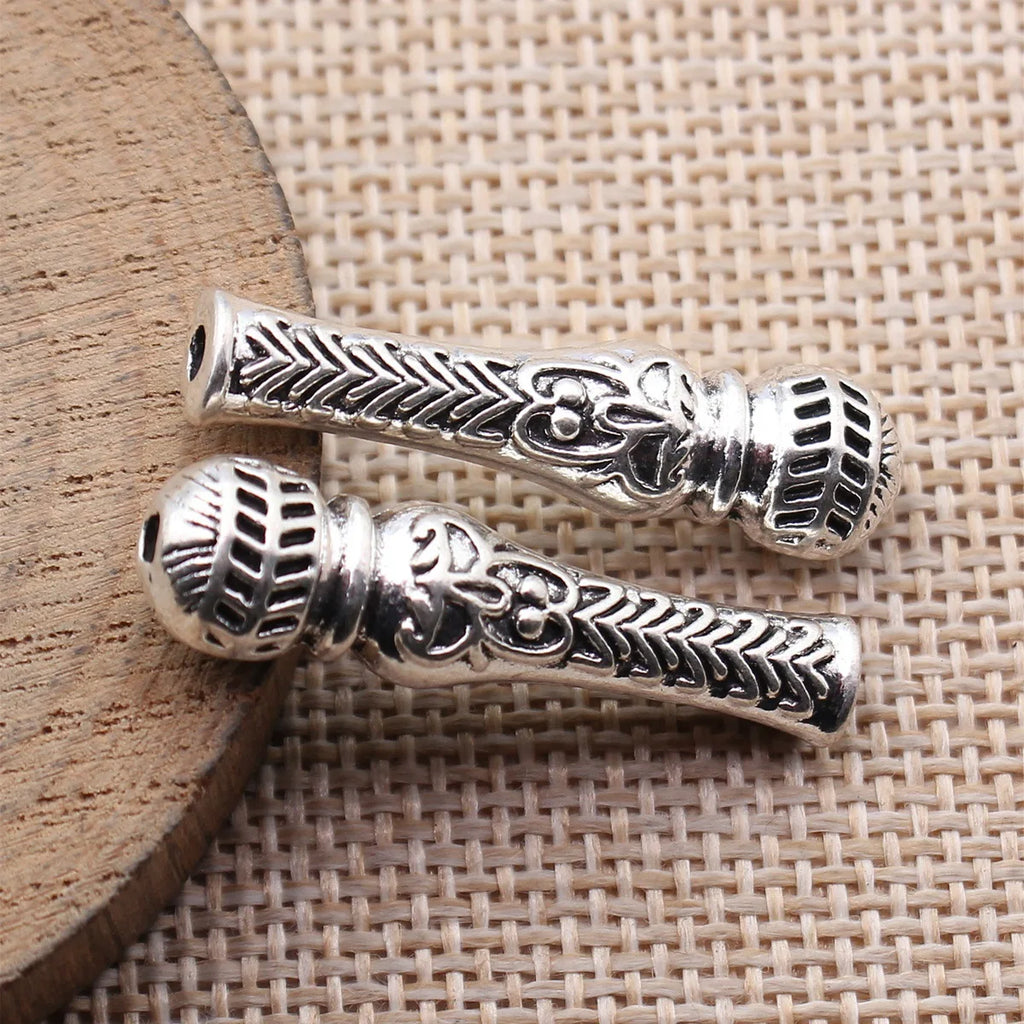 34x9x7.5mm 5.3g Multicolor Zinc Alloy Imam Prayer Loose Metal Beads for DIY Rosary Bracelet Jewelry Making