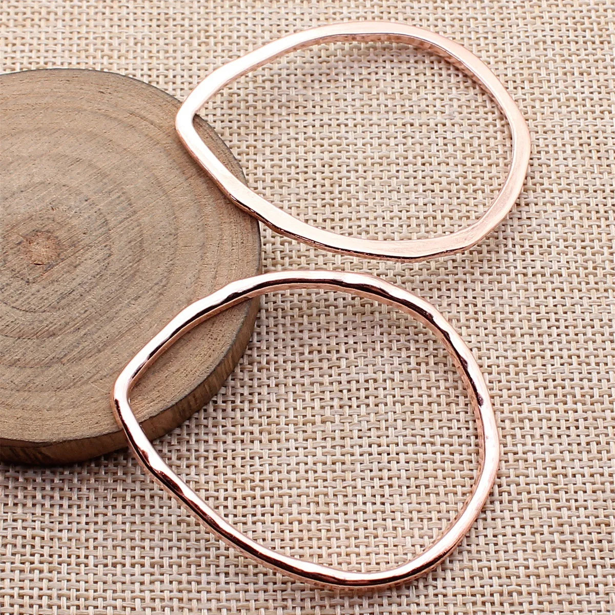57x46mm 6.1g Rose Gold Zinc Alloy Hollow Teardrop Frame Charm Pendant for DIY Necklace Jewelry