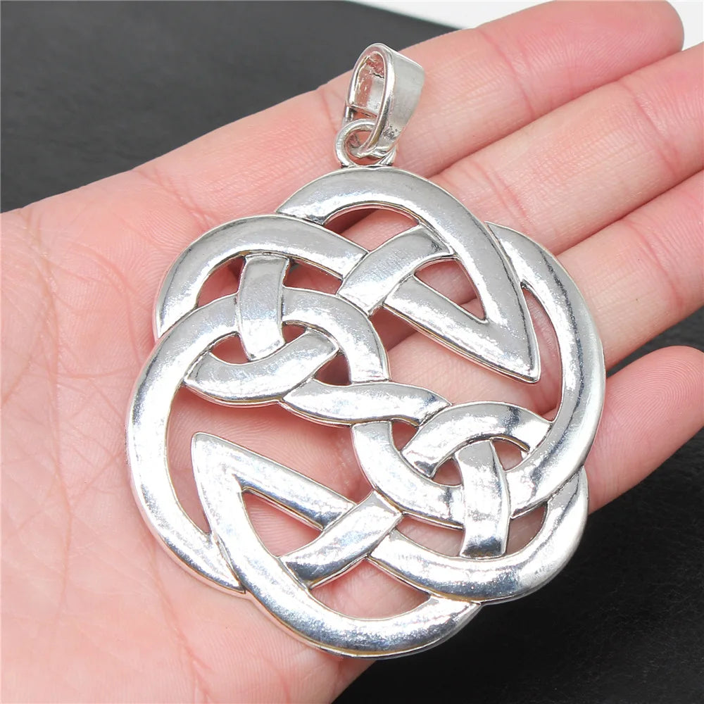 88x67mm 20.2g Antique silver zinc alloy Celtic Symbol Celtic Knot charm pendant for DIY statement jewelry making