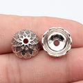 14x14x6.4mm 1.3g Multicolor Zinc Alloy Flower Bead Cap Spacer Beads for DIY Jewelry Making