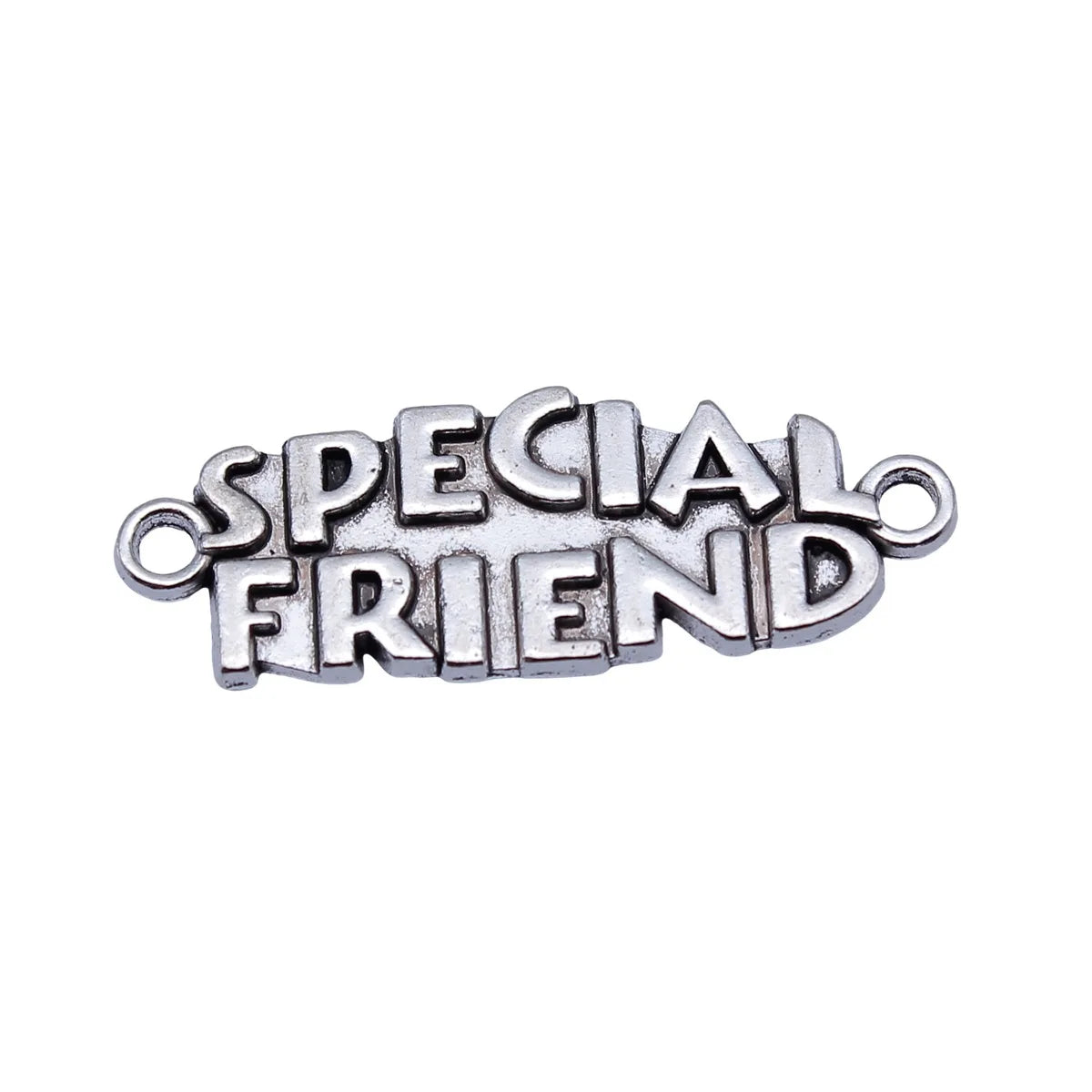 37x13mm 2.8g Antique Silver Zinc Alloy Special Friend Connector Charm for Bracelet Jewelry Making