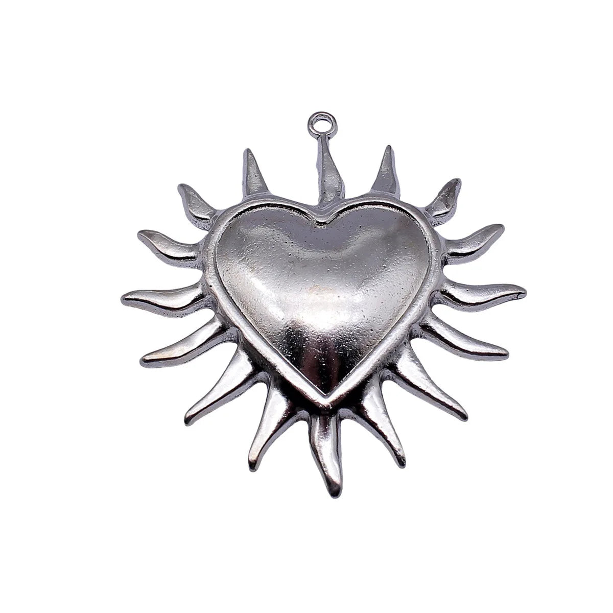 74x70mm 30.8g Antique Silver Zinc Alloy Thorn Heart Charm Pendant for DIY Necklace Jewelry Making