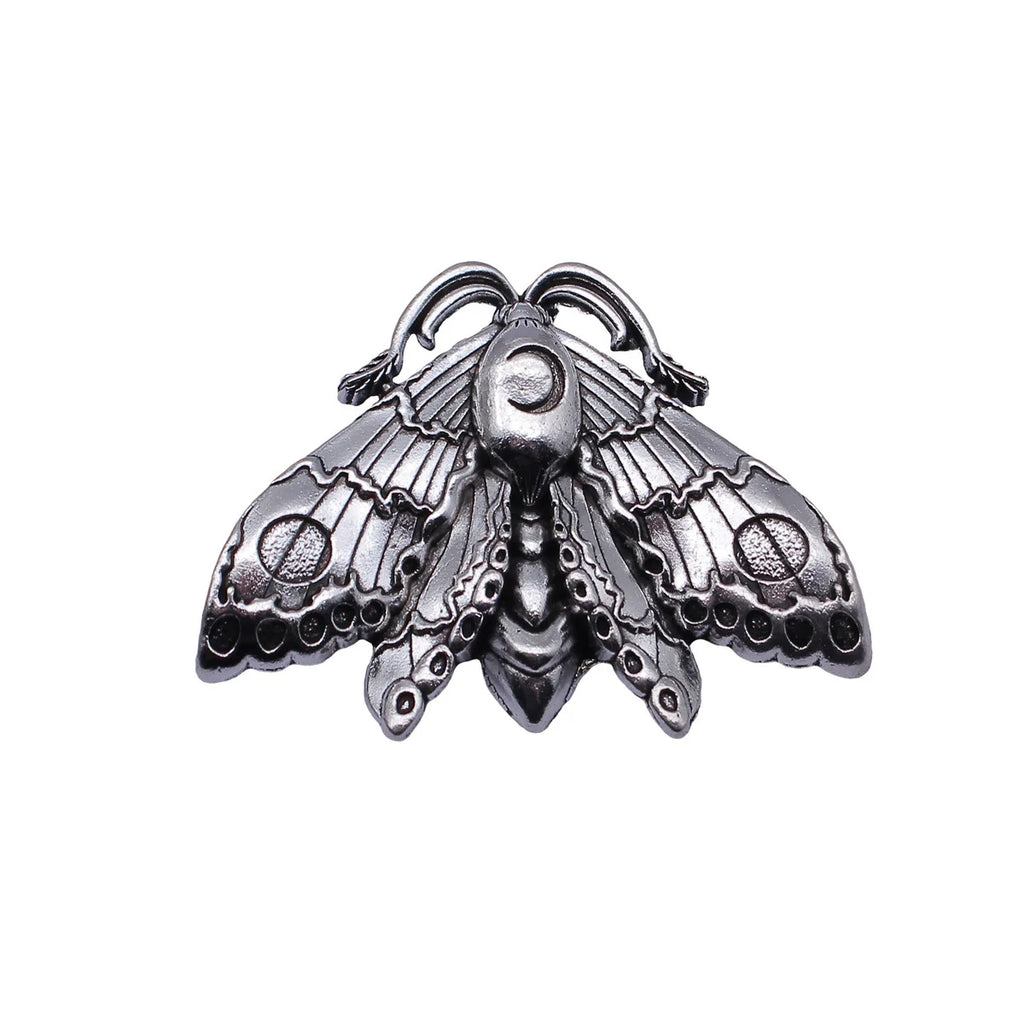 53x39mm 11.5g Antique Silver Zinc Alloy Moth Charm Pendant for DIY Necklace Jewelry Making