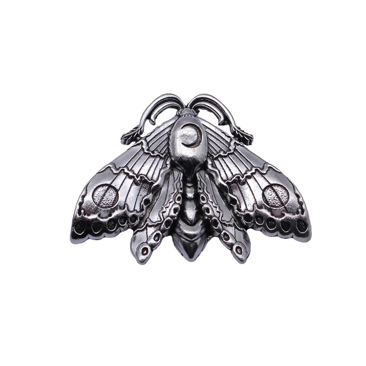 53x39mm 11.5g Antique Silver Zinc Alloy Moth Charm Pendant for DIY Necklace Jewelry Making