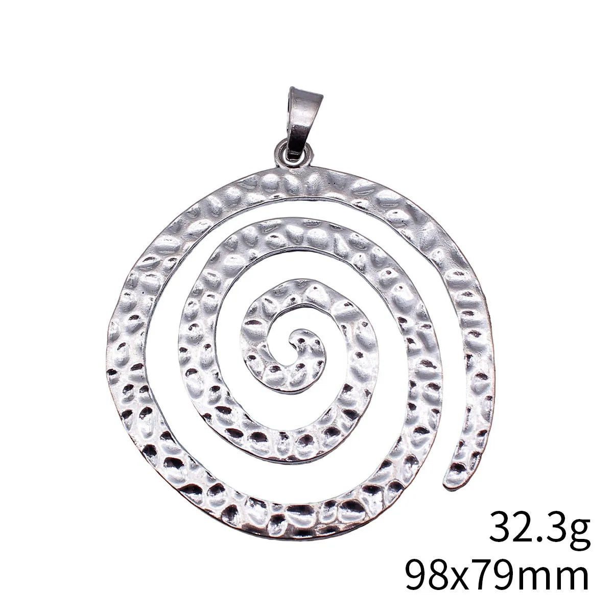 98x79mm 32.3g Multi Color Zinc Alloy Hammered Swirl Large Charm Pendant for DIY Statement Jewelry Making