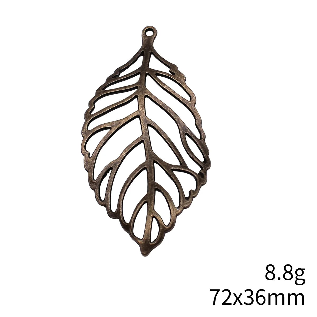 72x36mm 8.8g Multicolor Zinc Alloy Hollow Leaf Charm Pendant for DIY Necklace Bracelet Jewelry Making