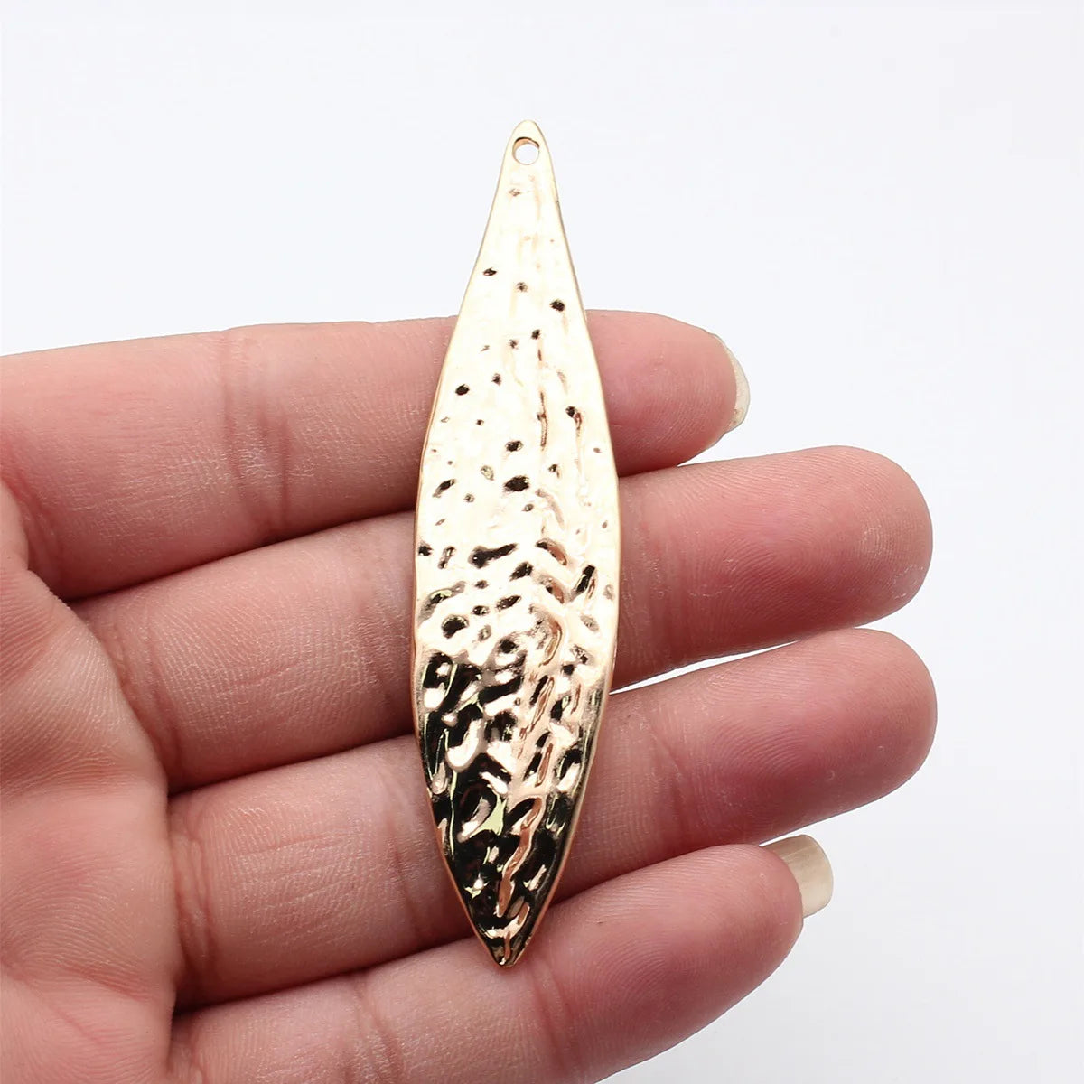 85x20mm 10.8g Multicolor Zinc Alloy Hammered Large Tree Leaf Charm Pendant for DIY Necklace Making