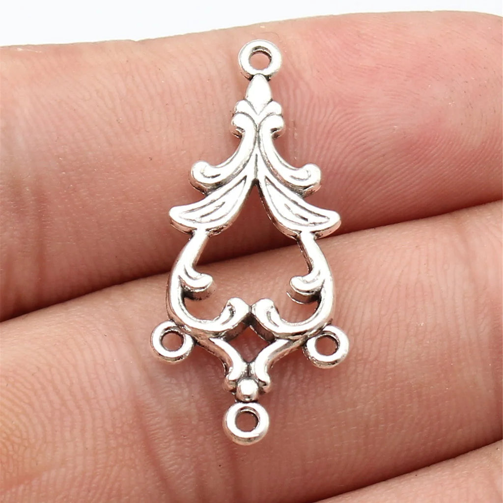 34x15mm 2g Multicolor Zinc Alloy Earring Connector Charms for DIY Earrings and Jewelry Making
