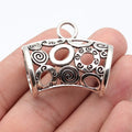 40x34x23mm 7.4g Antique Silver Zinc Alloy Swirl Scarf Buckle Jewelry Findings for DIY Accessory Making