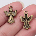 20x14mm 0.9g Antique Bronze Zinc Alloy Angel Charm Pendant for DIY Necklace Bracelet Making