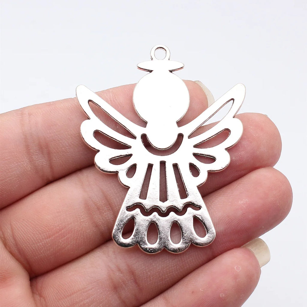 57x46mm 12.4g Multicolor Zinc Alloy Angel Charm Pendant for DIY Necklace Bracelet Jewelry Making