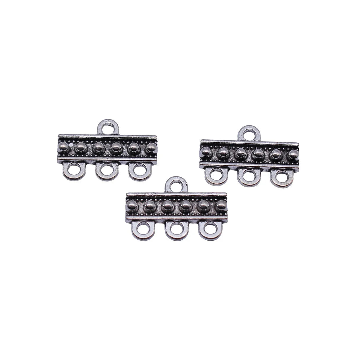 18x13mm 1.1g Antique Silver Zinc Alloy Earring Connector Charm for DIY Earring Jewelry Making