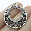 36x33mm 5.8g Multicolor Zinc Alloy Round Earring Charms for DIY Earrings Jewelry Making