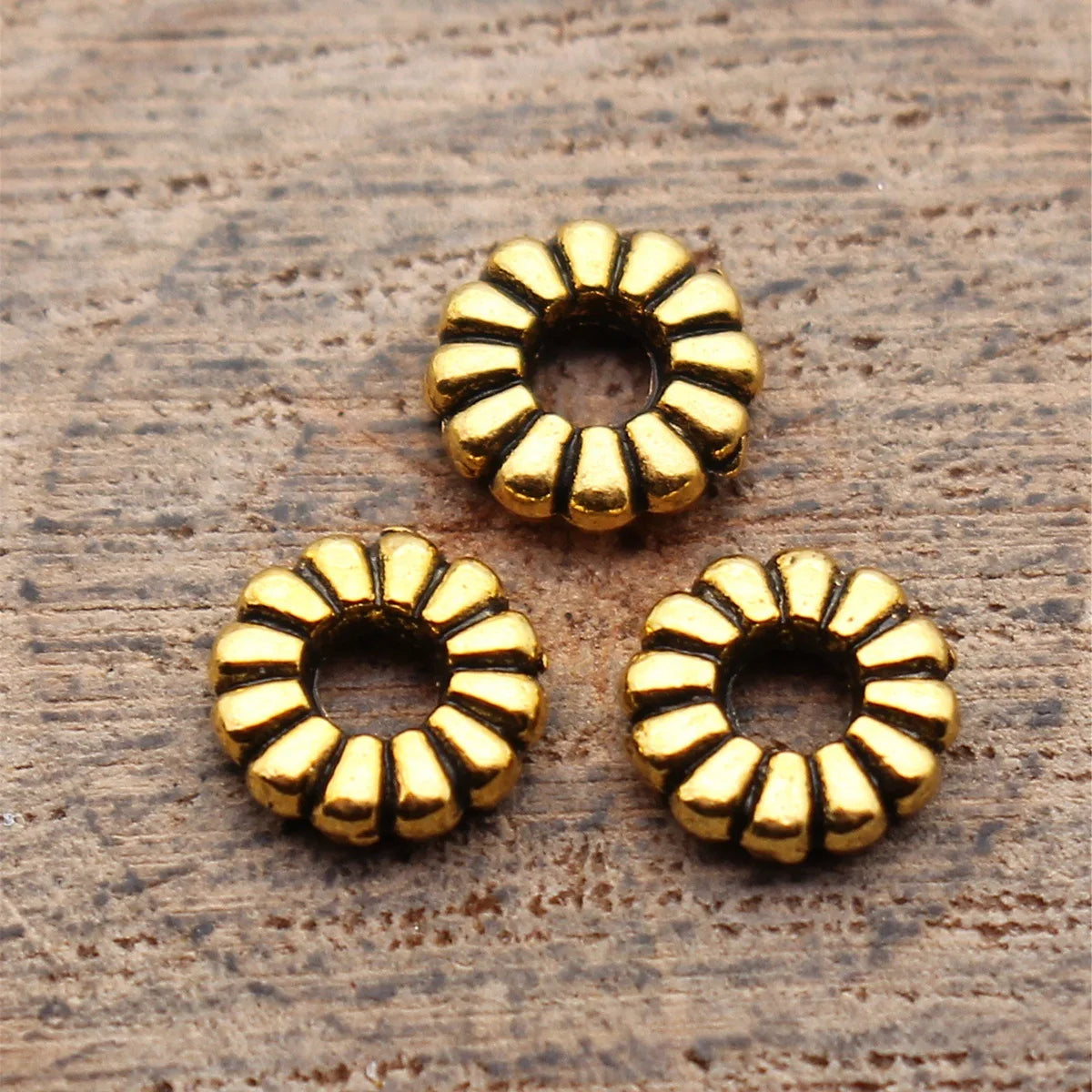 6.8x6.8x1.8mm 0.26g Multicolor Zinc Alloy Round Spacer Beads for DIY Bracelet Necklace Jewelry Making