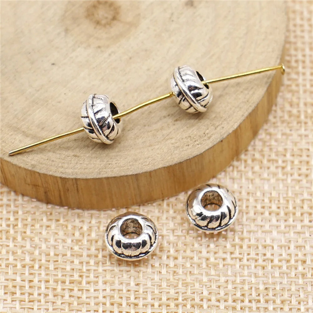 9.1x9.1x5.6mm 1.2g Multicolor Zinc Alloy Large Hole Spacer Beads for DIY Bracelet Necklace Jewelry Making