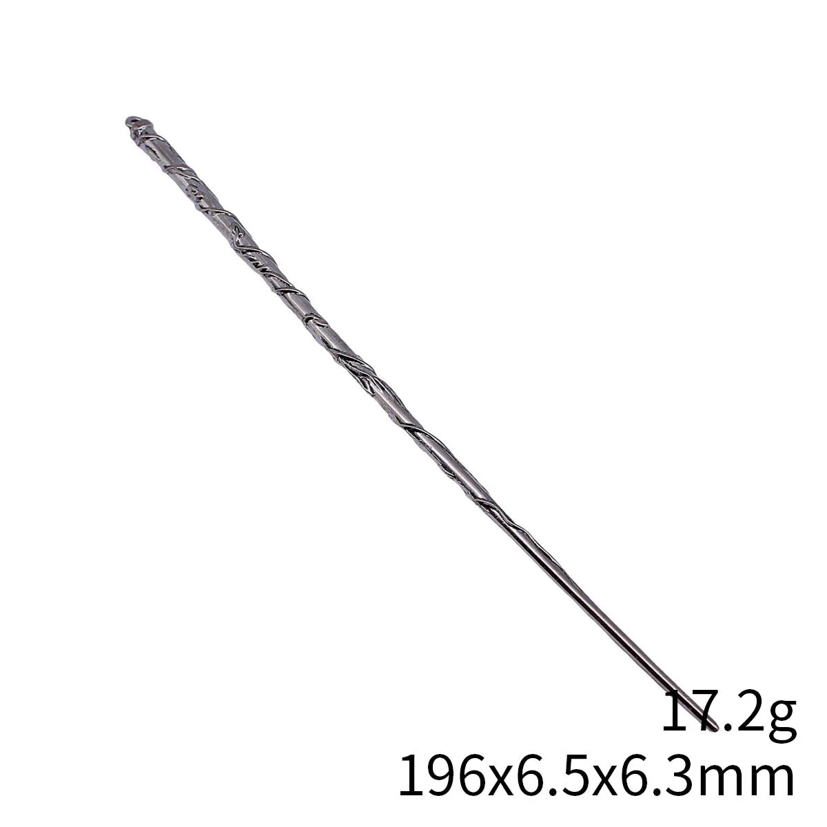196x6.5x6.3mm 17.2g Antique Silver Zinc Alloy Vine Texture Hair Stick Jewelry Findings for DIY Hair Accessories