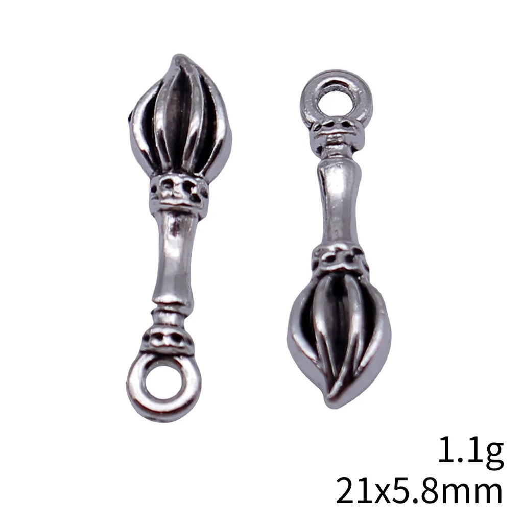 21x5.8mm 1.1g Antique Silver Zinc Alloy Calligraphy Brush charm pendant for DIY jewelry making