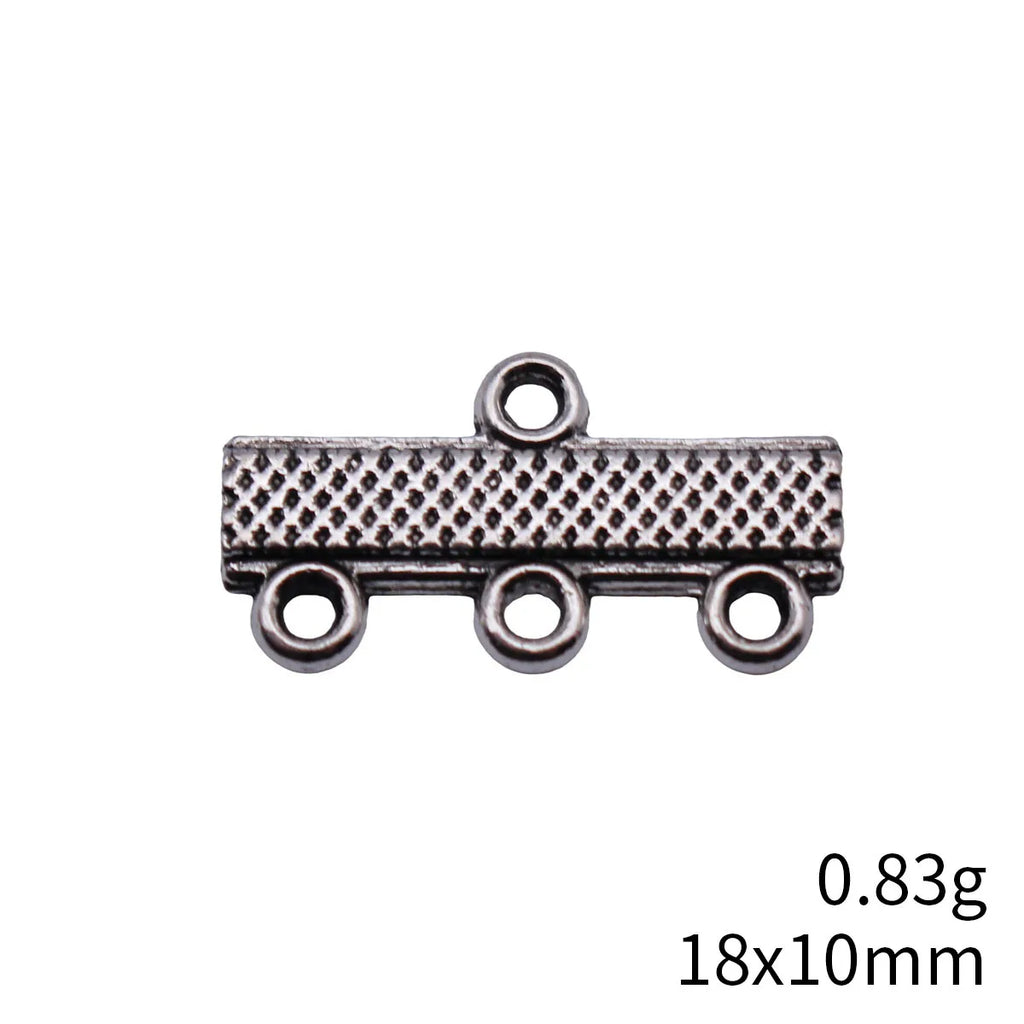 18x10mm 0.83g Antique Silver Zinc Alloy Earring Connector Charm Jewelry Findings for DIY Earrings Making