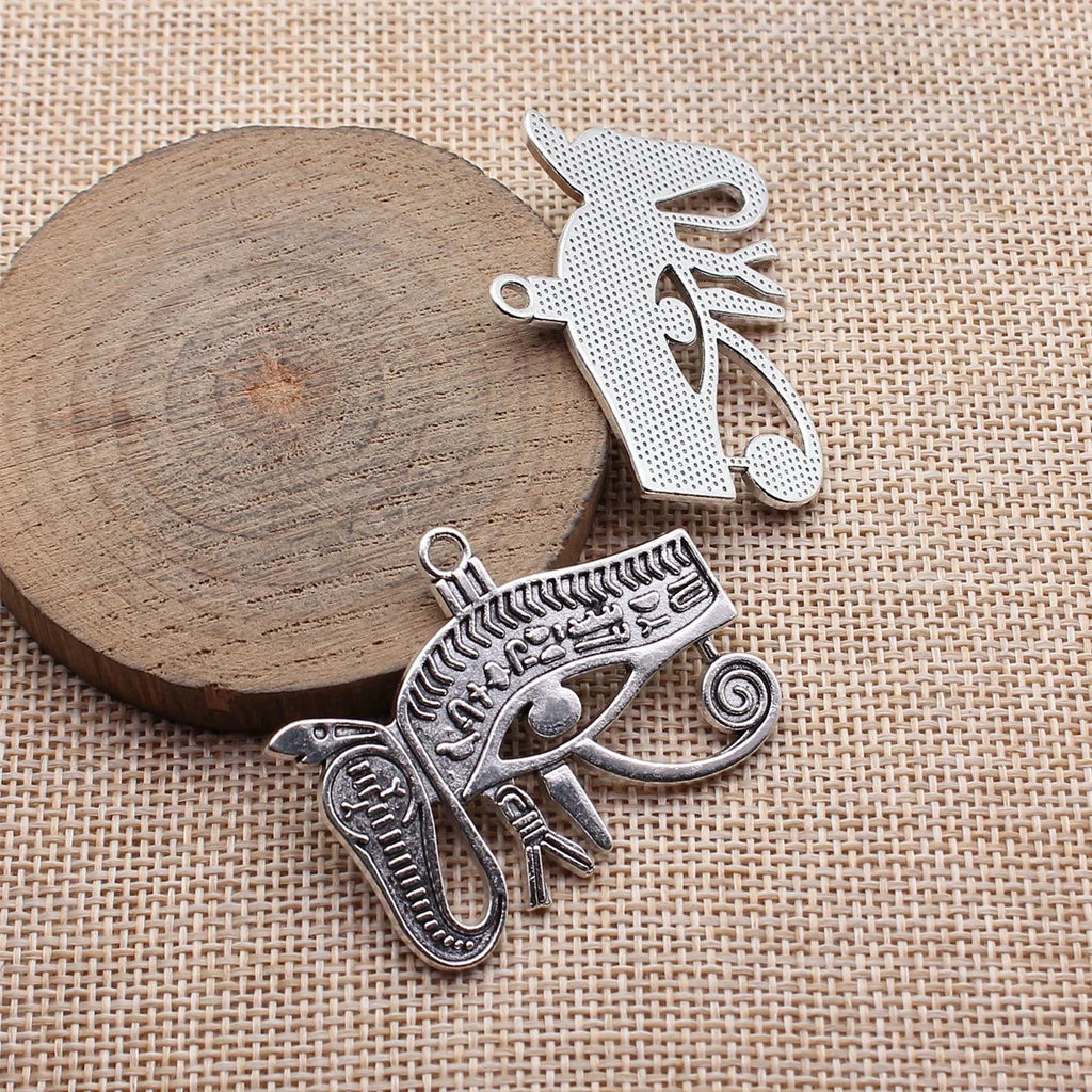 45x35mm 9.2g Multi Color Zinc Alloy Ancient Egyptian Snake Eye of Horus Charm Pendant for DIY Jewelry