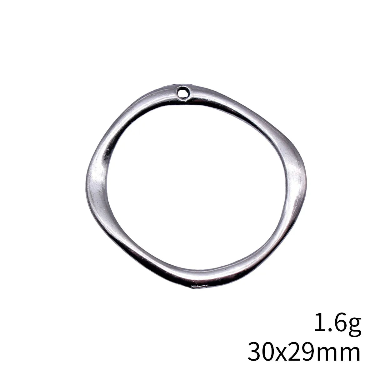 30x29mm 1.6g Multicolor Zinc Alloy Hollow Geometric Circle Ring Charm Pendant for DIY Necklace Earring Making