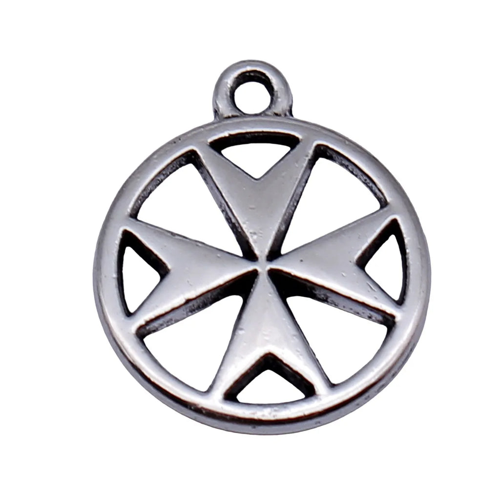 16x14mm 1.1g Antique Silver Zinc Alloy Malta Cross Charm Pendant for DIY Necklace Bracelet Jewelry