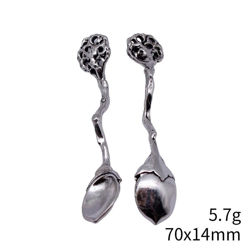 70x14mm 5.7g Antique Silver Zinc Alloy Acorn Spoon Charm Pendant for DIY Necklace Jewelry Making