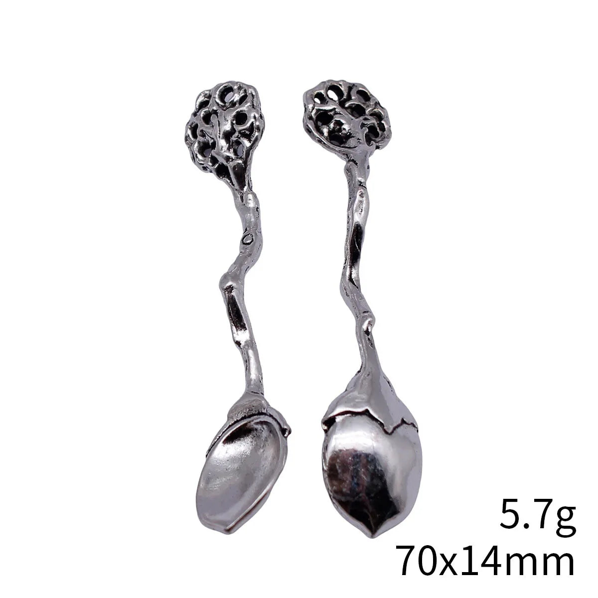 70x14mm 5.7g Antique Silver Zinc Alloy Acorn Spoon Charm Pendant for DIY Necklace Jewelry Making