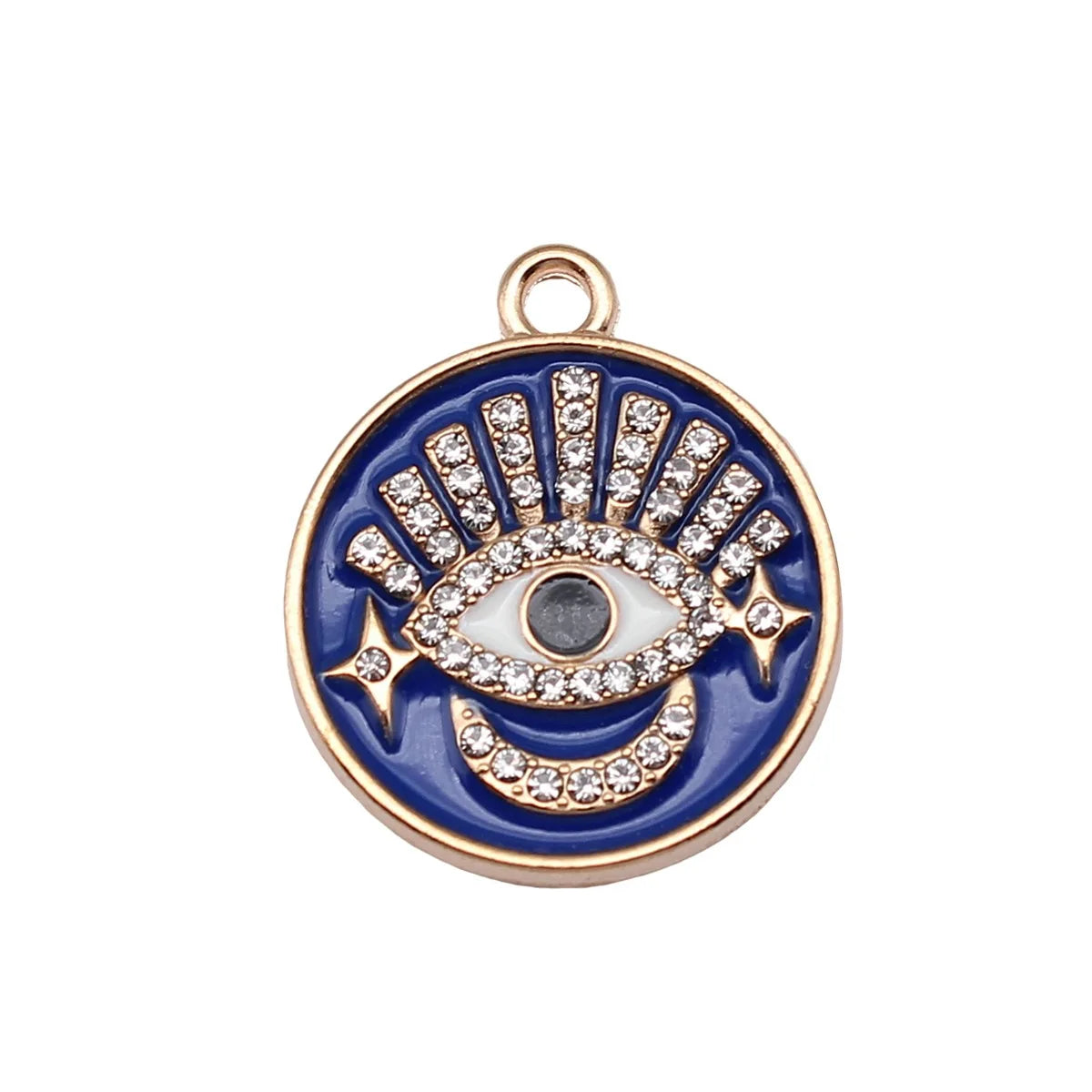 26x22mm 2.6g KC Gold Zinc Alloy Evil Eye Charm Pendant for DIY Necklace Bracelet Jewelry Making