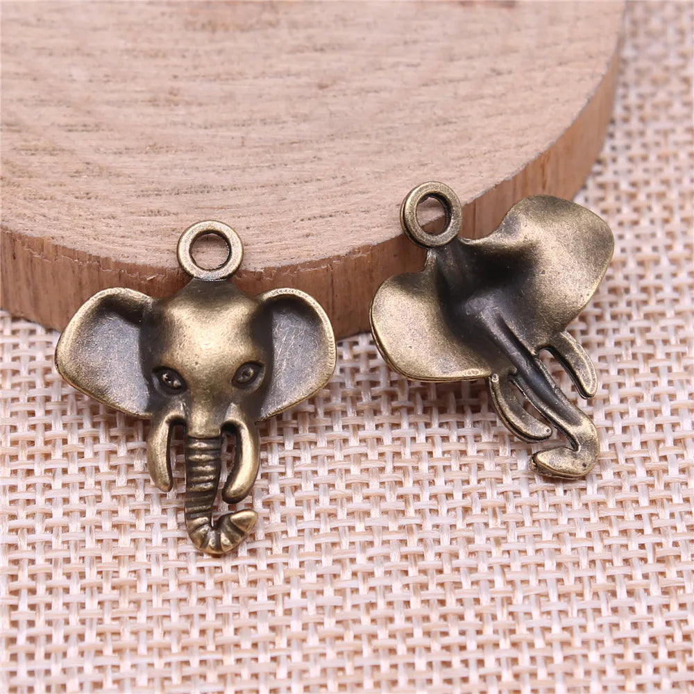 25x21mm 1.8g Multicolor Zinc Alloy Elephant Charm Pendant for DIY Bracelet and Necklace Jewelry Making
