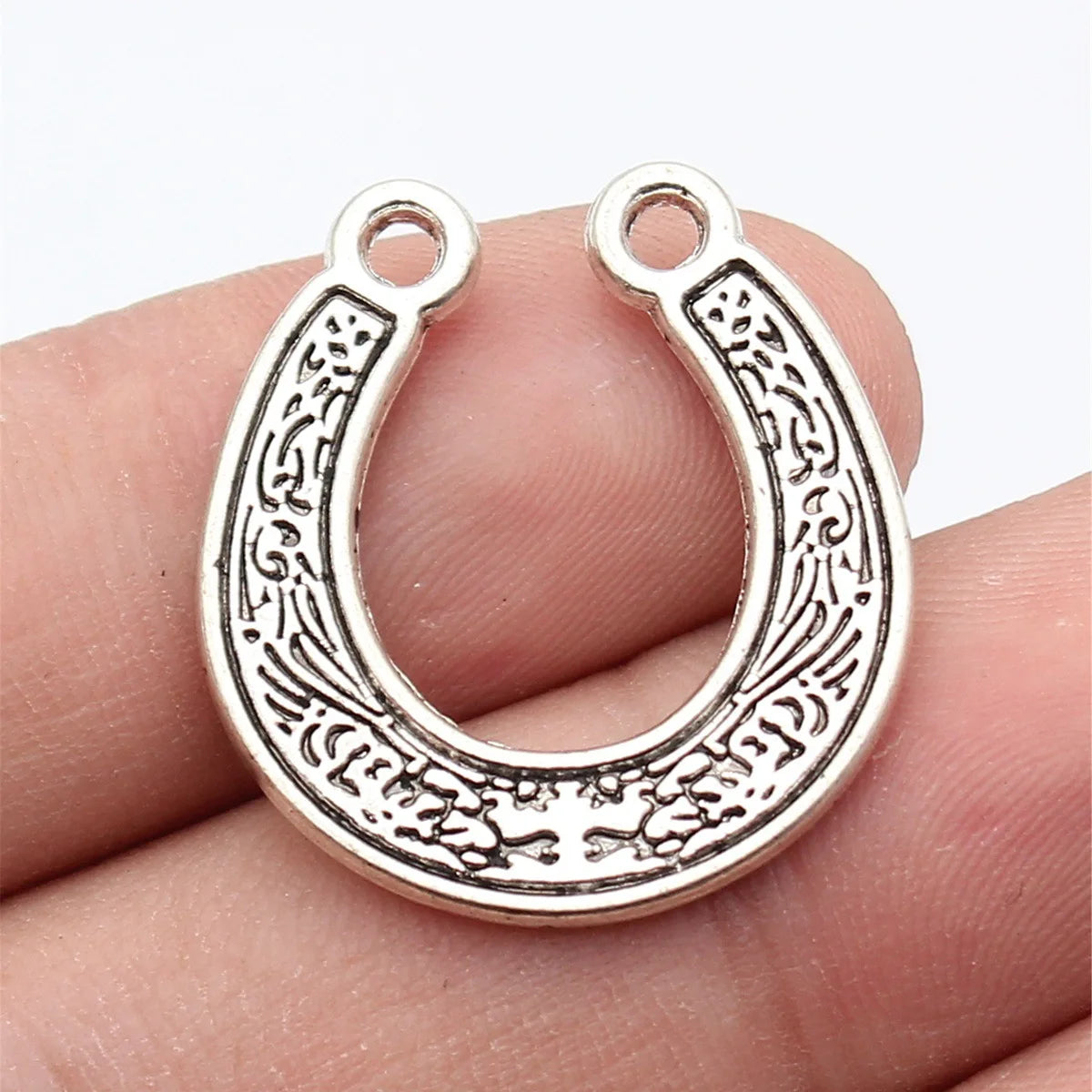 27x25mm 3.9g Iron Multicolor Horseshoe Double Sided charm pendant for DIY necklace bracelet jewelry accessories