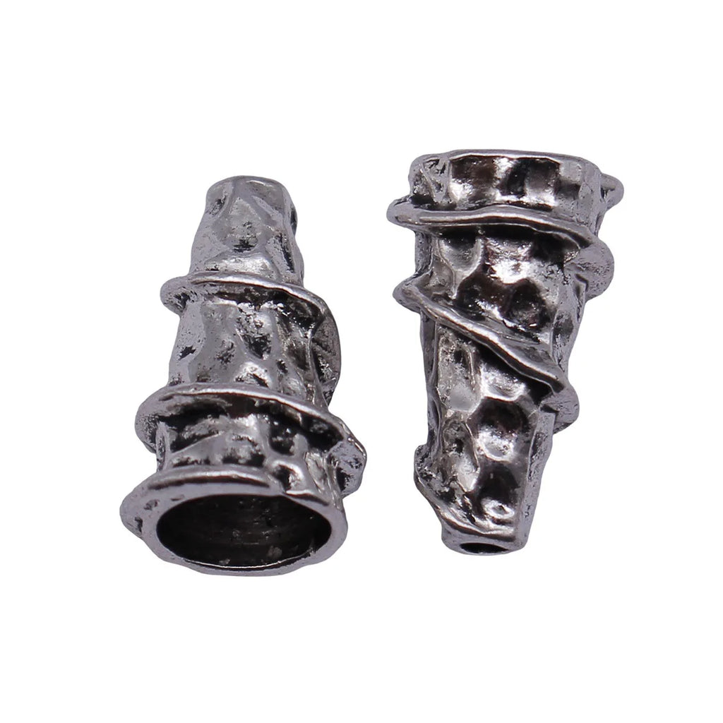 20x13x12mm 3g Antique Silver Zinc Alloy Hammered Cone Tassel Caps Jewelry Findings for DIY Pendant Making