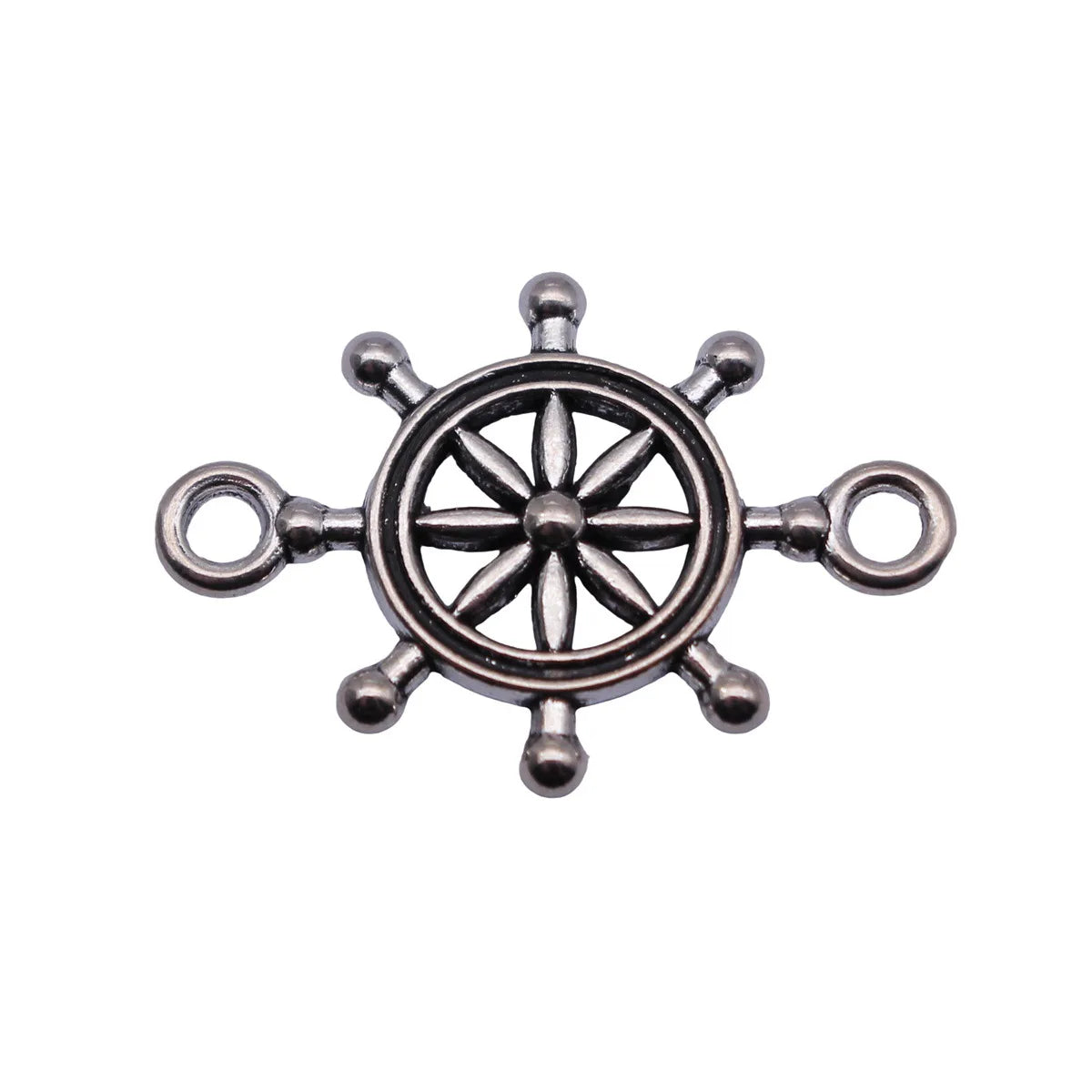 26x18mm 1.5g Antique Silver Zinc Alloy Rudder Connector Charm for Bracelet Necklace Jewelry Making