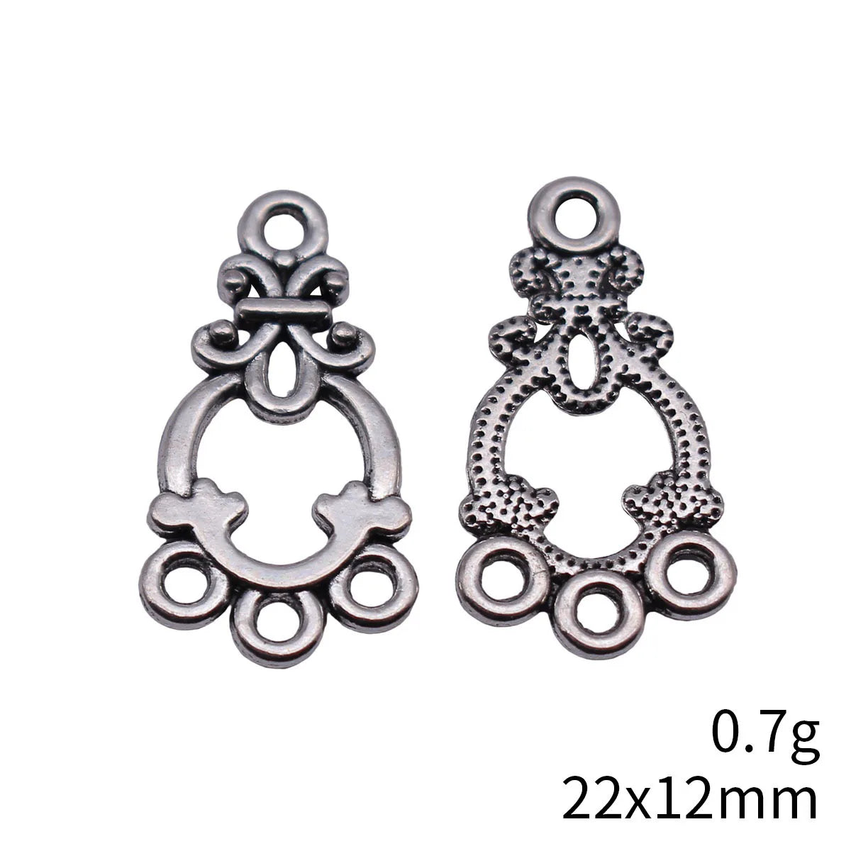22x12mm 0.7g Multicolor Zinc Alloy Earring Connector Charm Findings for DIY Earrings Jewelry Making